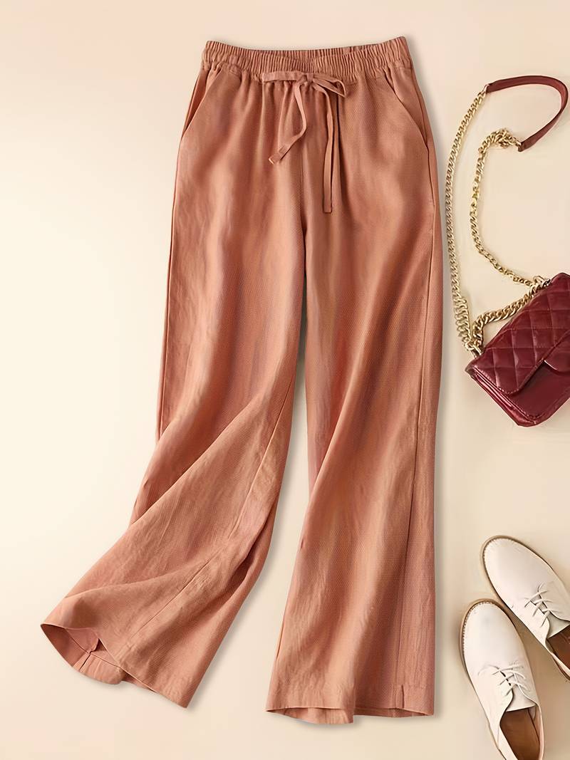 Abigail – Wide-Leg Drawstring Trousers