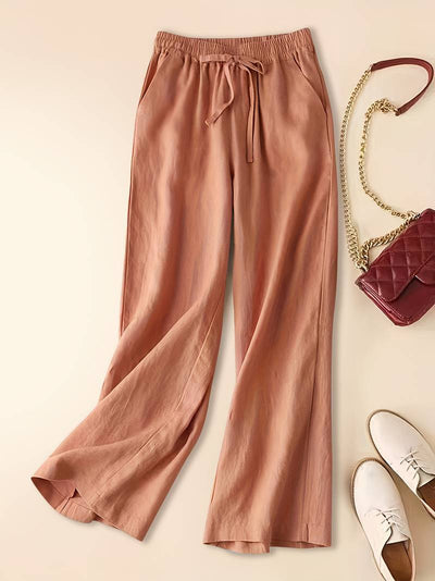 Abigail – Wide-Leg Drawstring Trousers