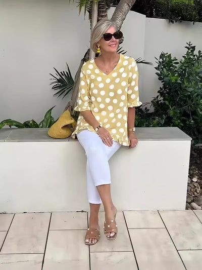 Brianna – Relaxed Polka Dot Tunic