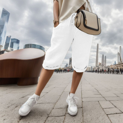Rose | Cotton Linen Ladies Shorts