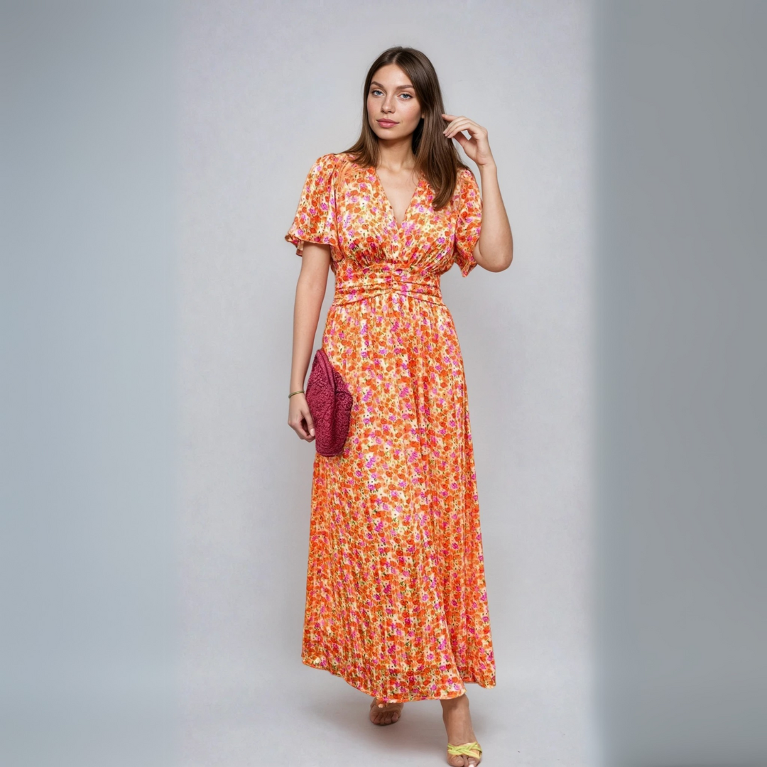 Ffion – Empire Waist Floral Maxi Dress