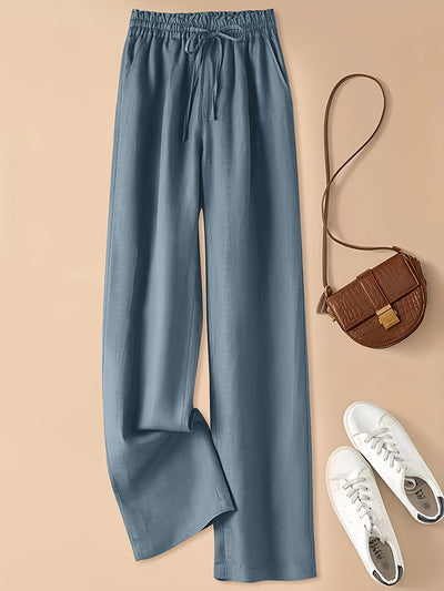 Heather – Wide Leg Drawstring Trousers