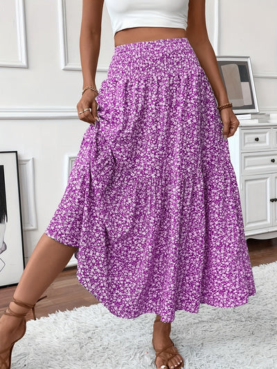 Marnie – Tiered Floral Maxi Skirt