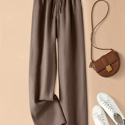 Heather – Wide Leg Drawstring Trousers