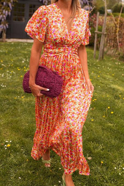 Ffion – Empire Waist Floral Maxi Dress