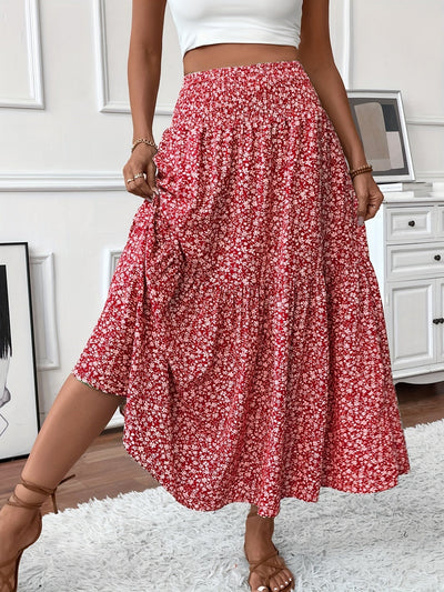 Marnie – Tiered Floral Maxi Skirt