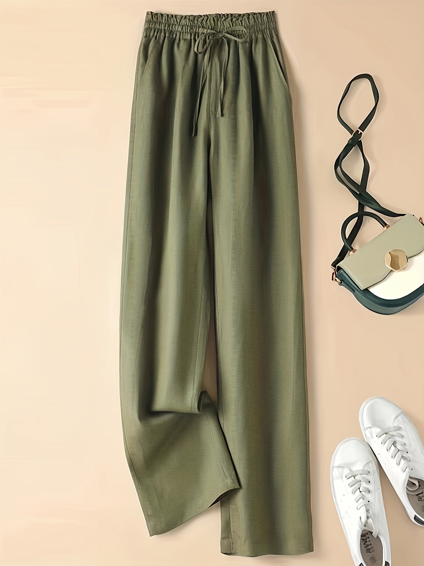 Heather – Wide Leg Drawstring Trousers