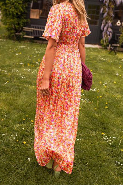 Ffion – Empire Waist Floral Maxi Dress