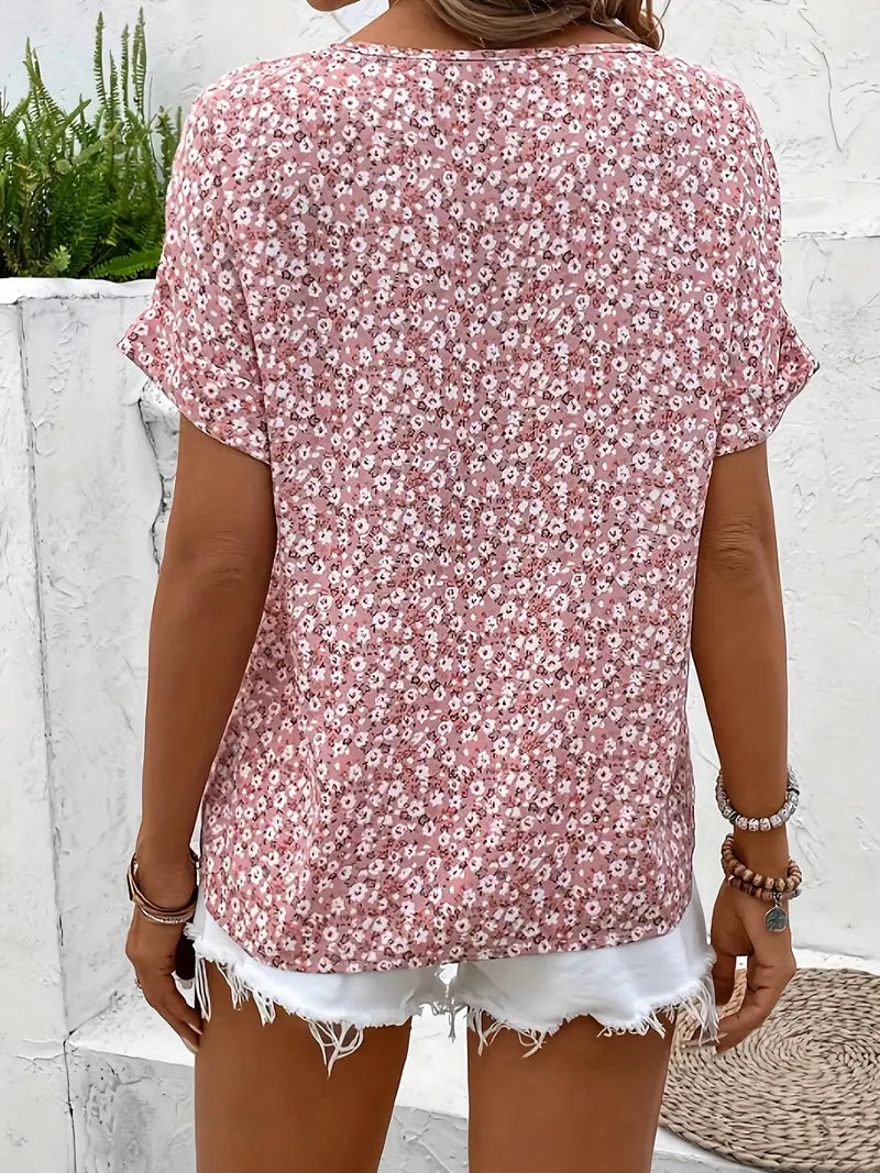 Tressa – Button-Front Floral Blouse