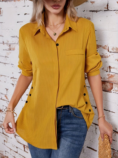 Valerie – Textured Button Detail Blouse