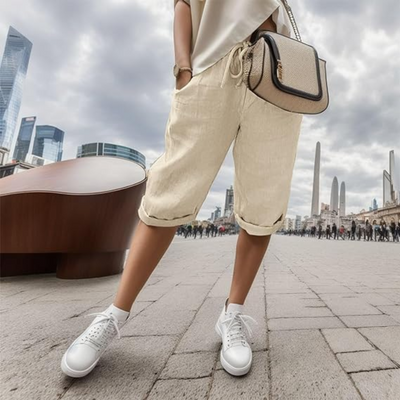 Rose | Cotton Linen Ladies Shorts