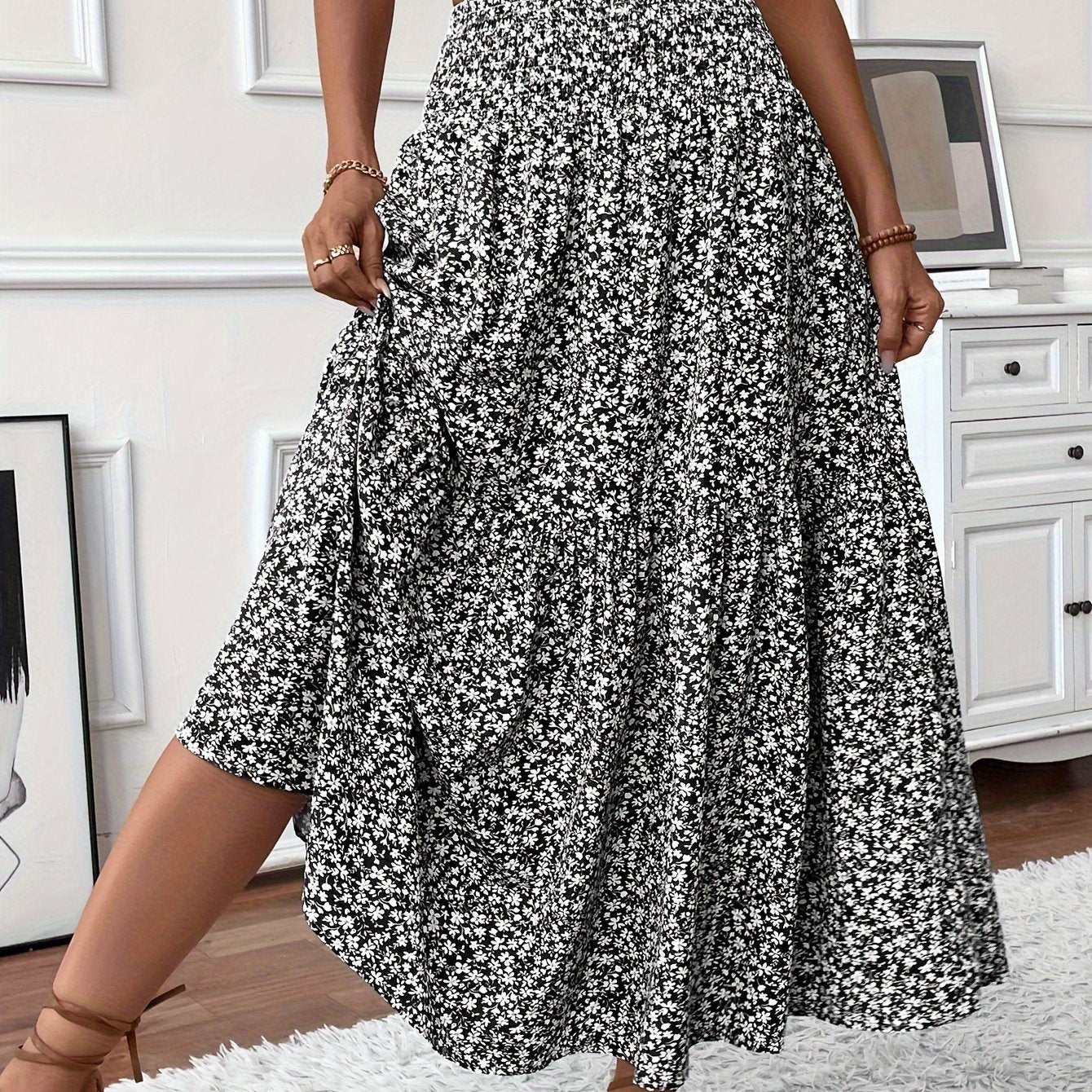 Marnie – Tiered Floral Maxi Skirt