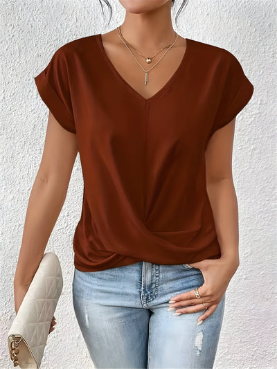 Maeve – Twist Front V-Neck Top