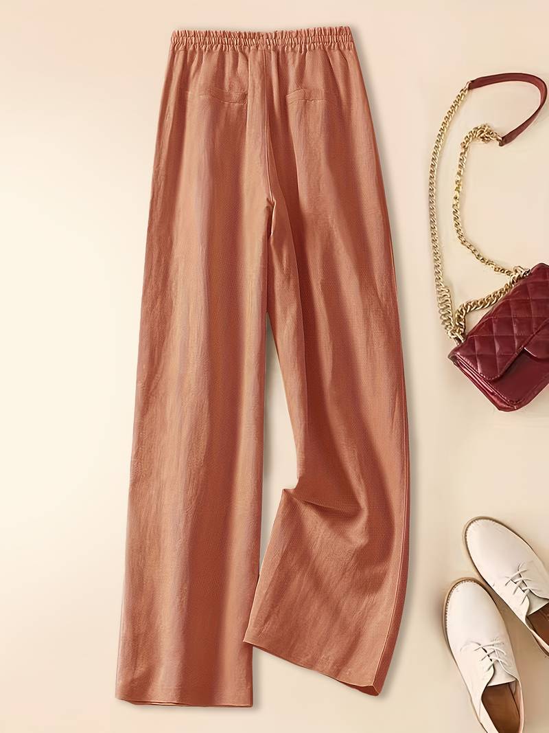 Abigail – Wide-Leg Drawstring Trousers