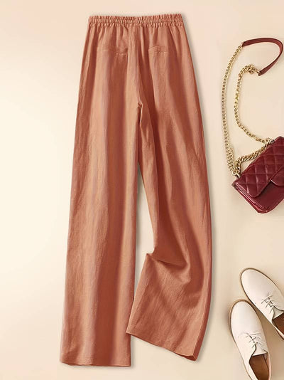 Abigail – Wide-Leg Drawstring Trousers