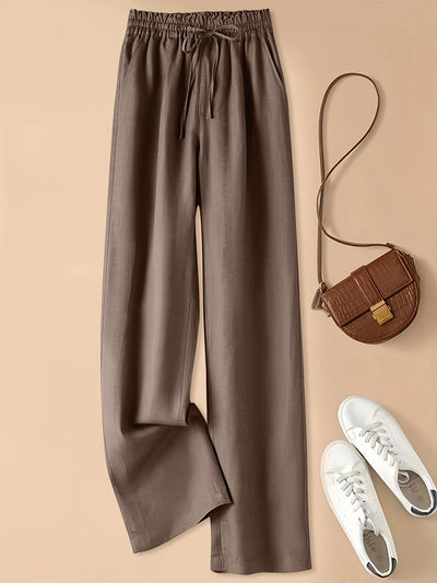 Heather – Wide Leg Drawstring Trousers