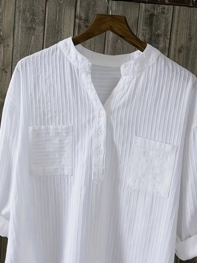 Katie – Textured Pocket Detail Blouse