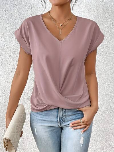 Maeve – Twist Front V-Neck Top
