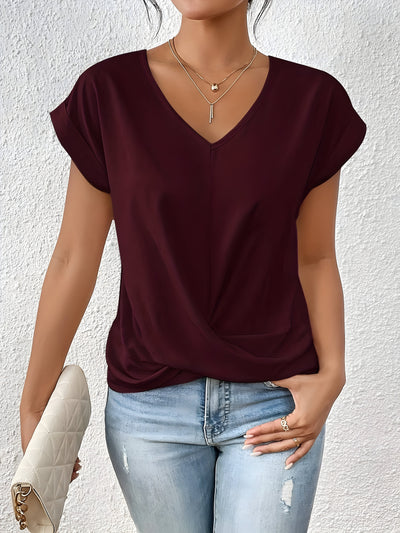 Maeve – Twist Front V-Neck Top
