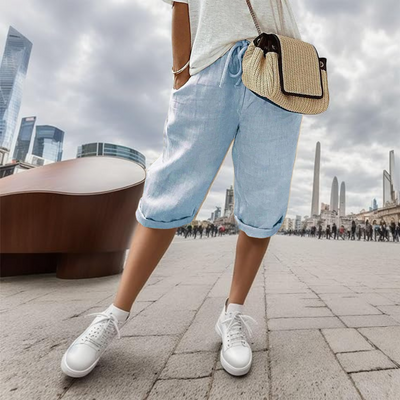 Rose | Cotton Linen Ladies Shorts