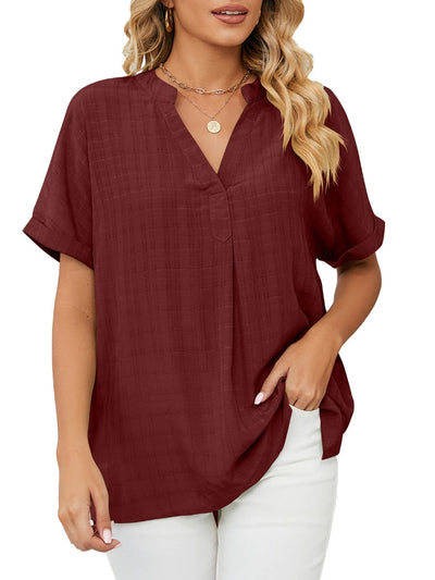 Akiya – Relaxed V-Neck Blouse