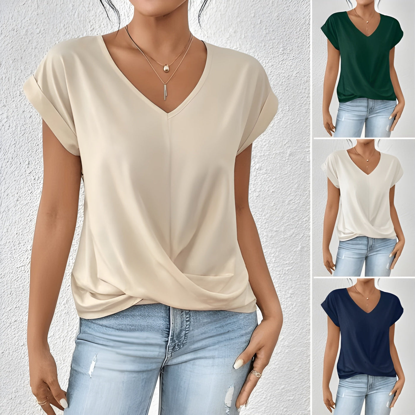 Maeve – Twist Front V-Neck Top