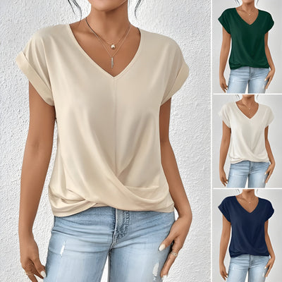 Maeve – Twist Front V-Neck Top