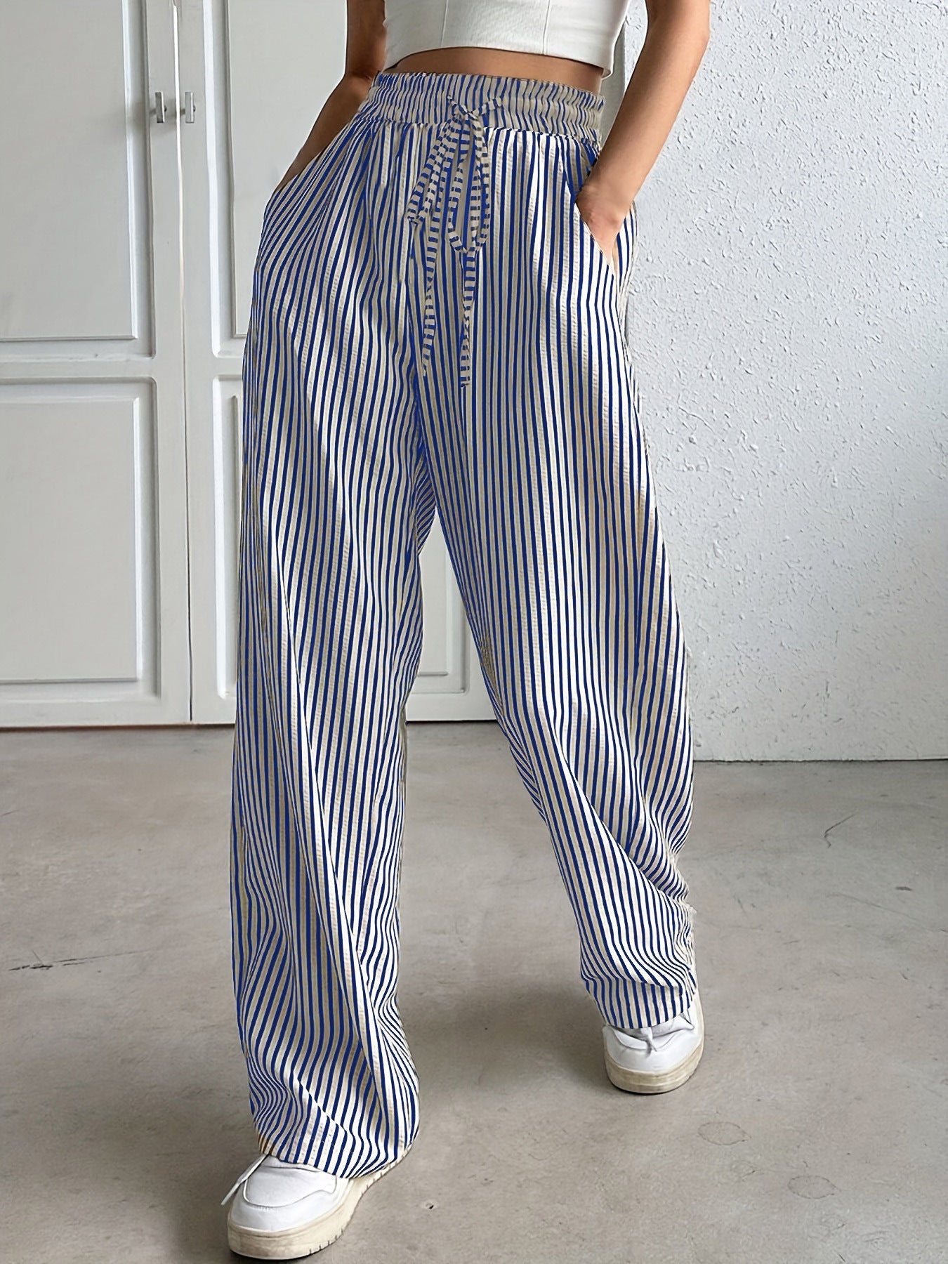 Zoey – Relaxed Striped Trousers