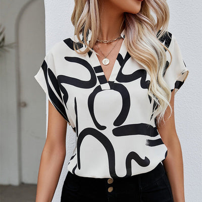 Elonna – Abstract Print Blouse