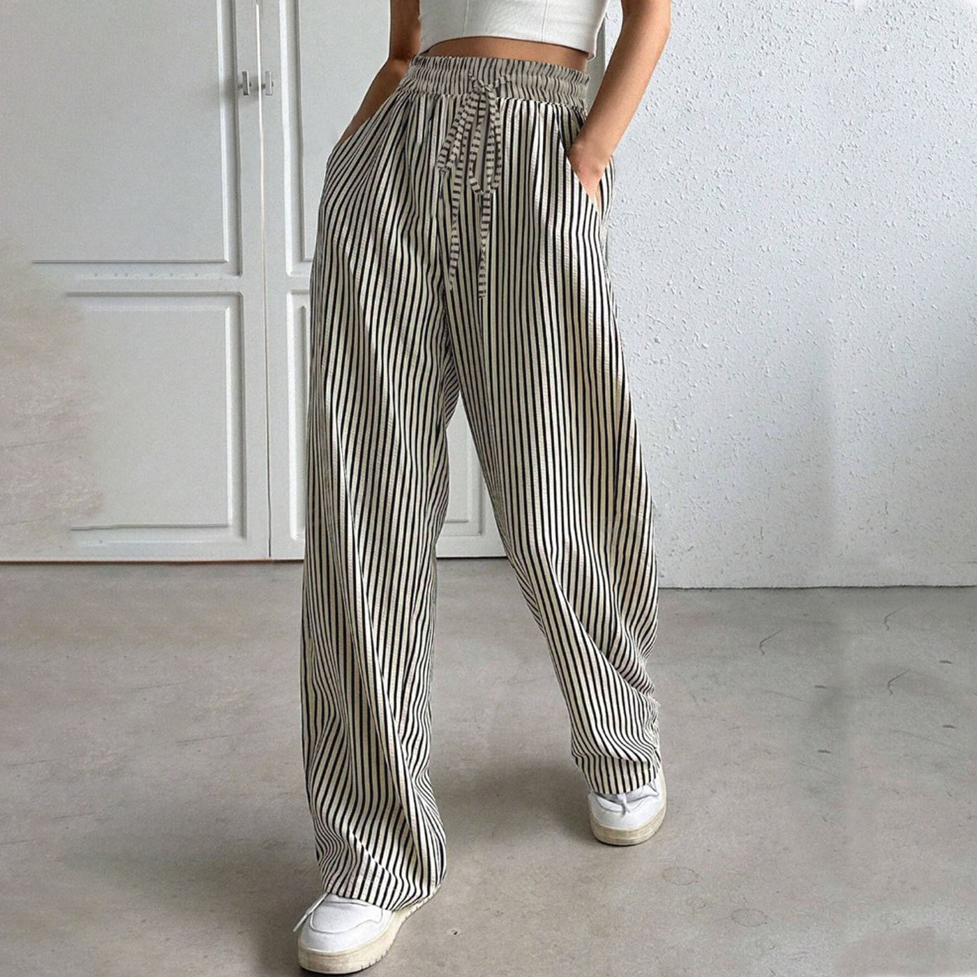 Zoey – Relaxed Striped Trousers