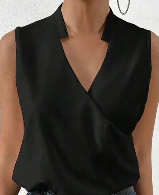 Tessa | Classic Sleeveless Solid Blouse