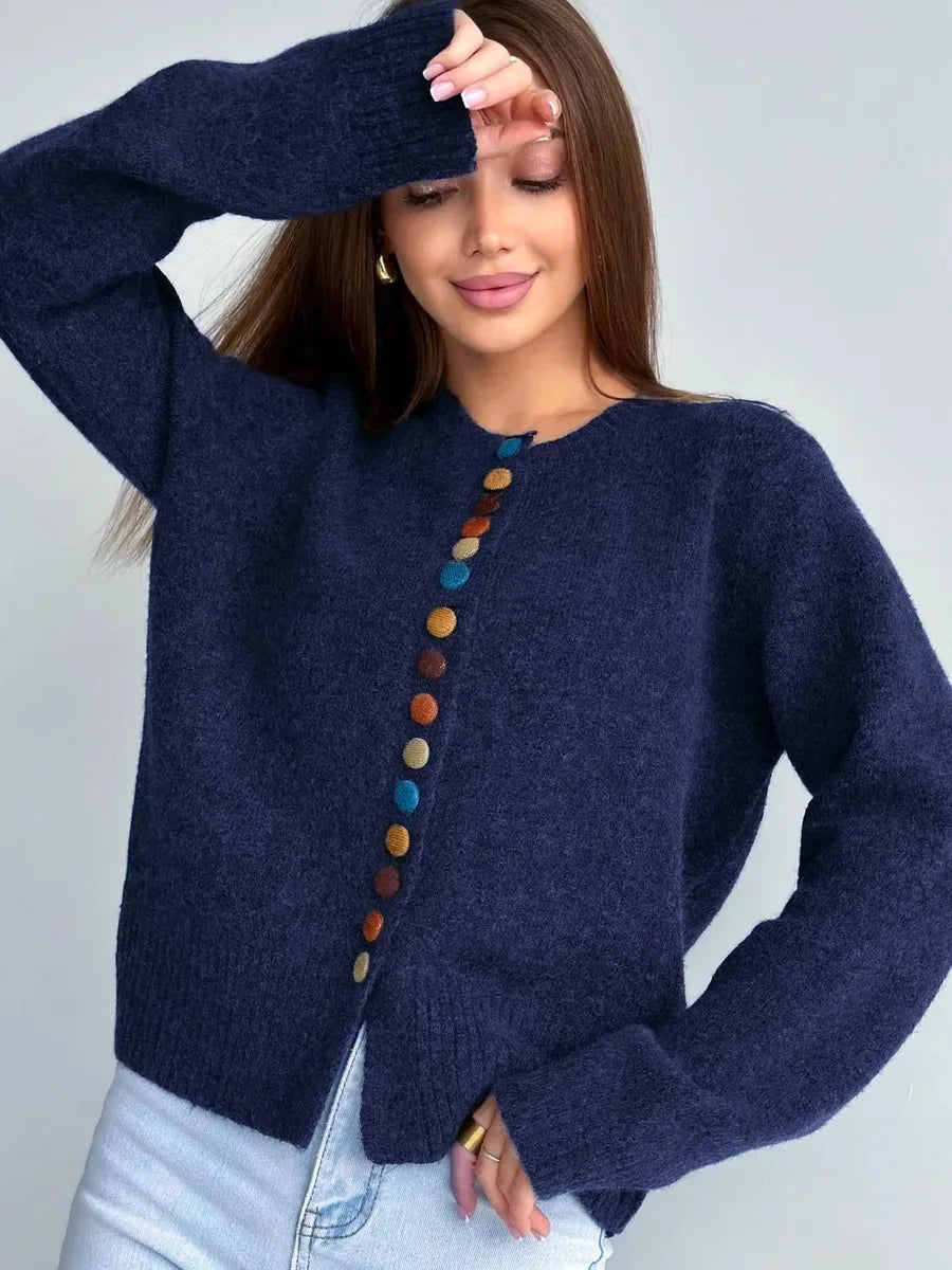 THE JUDI | BUTTON-ACCENT CARDIGAN