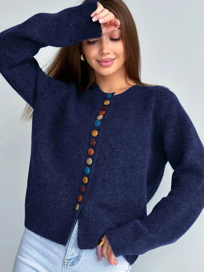 THE JUDI | BUTTON-ACCENT CARDIGAN
