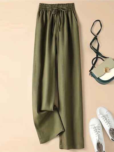Heather – Wide Leg Drawstring Trousers