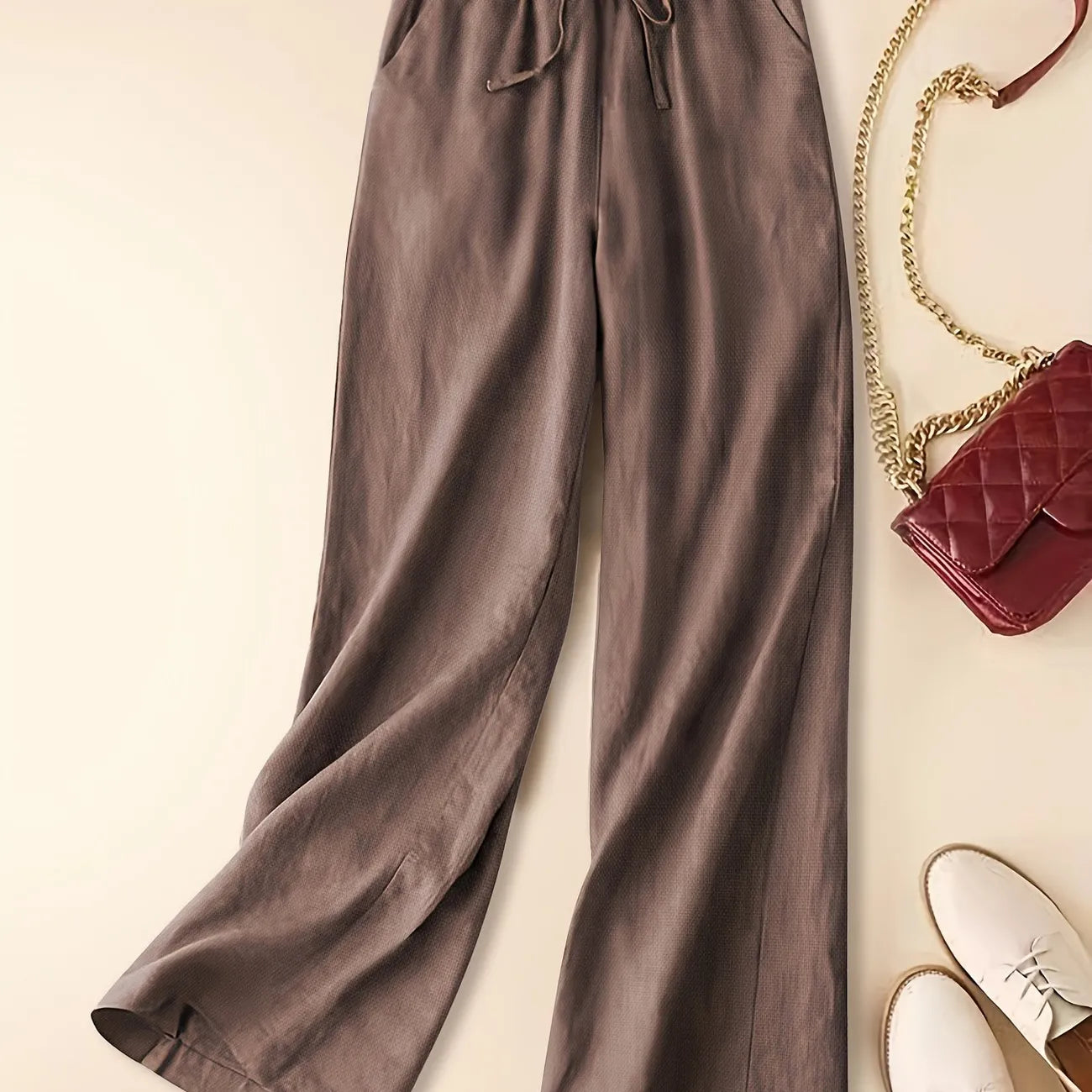 Abigail – Wide-Leg Drawstring Trousers