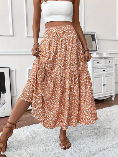 Marnie – Tiered Floral Maxi Skirt