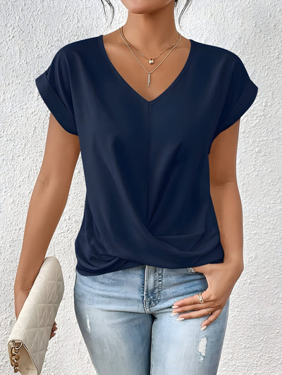 Maeve – Twist Front V-Neck Top