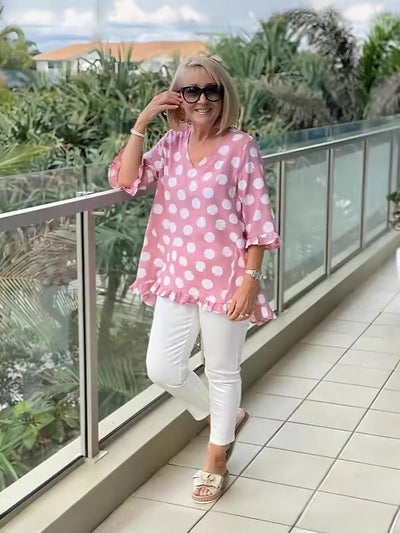 Brianna – Relaxed Polka Dot Tunic