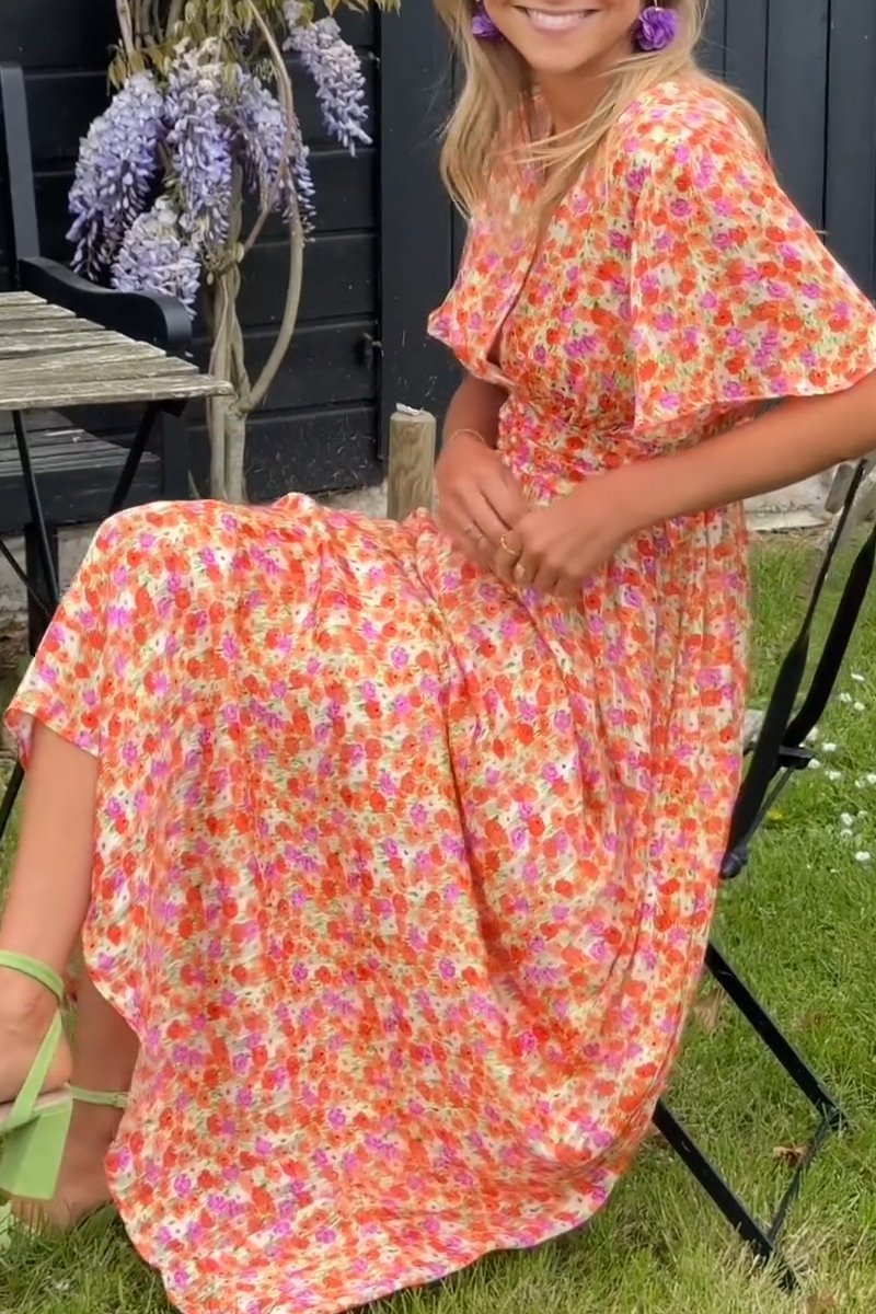 Ffion – Empire Waist Floral Maxi Dress