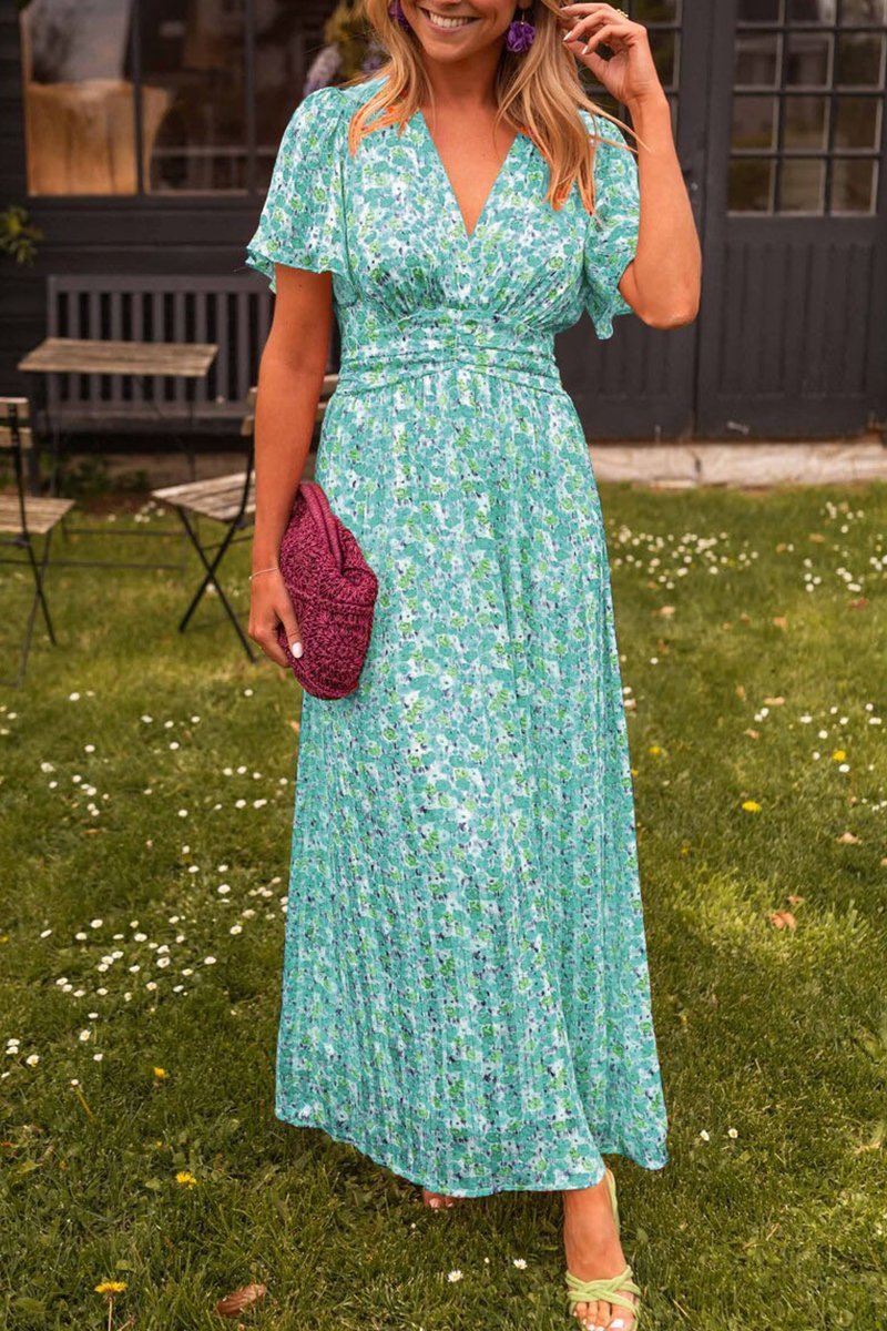 Ffion – Empire Waist Floral Maxi Dress