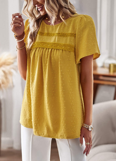 Raegan – Textured Lace Detail Blouse