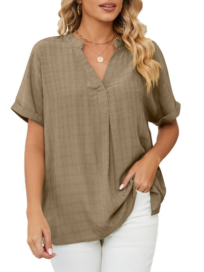 Akiya – Relaxed V-Neck Blouse